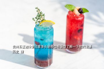 貴州五星酒業(yè)集團(tuán)董事長是哪位呢很想了解一下他的發(fā)展歷史  搜