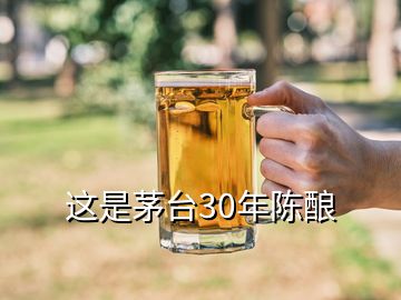 這是茅臺30年陳釀