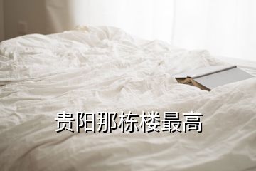 貴陽那棟樓最高