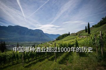 中國哪種酒業(yè)超過1000年的歷史