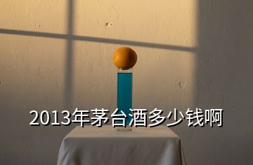 2013年茅臺(tái)酒多少錢啊