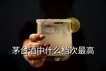 茅臺酒中什么檔次最高