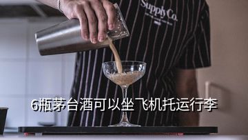 6瓶茅臺(tái)酒可以坐飛機(jī)托運(yùn)行李