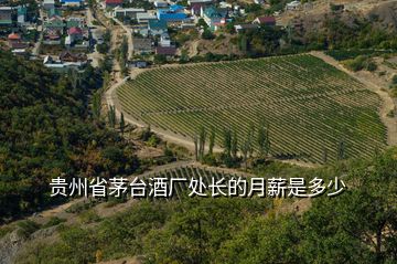 貴州省茅臺(tái)酒廠處長(zhǎng)的月薪是多少
