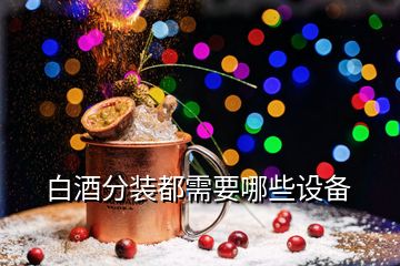 白酒分裝都需要哪些設備