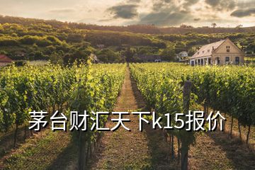 茅臺財匯天下k15報價