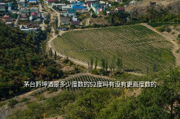 茅臺(tái)黔坤酒是多少度數(shù)的52度嗎有沒(méi)有更高度數(shù)的