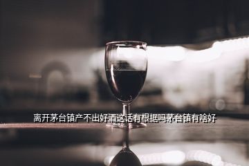 離開(kāi)茅臺(tái)鎮(zhèn)產(chǎn)不出好酒這話有根據(jù)嗎茅臺(tái)鎮(zhèn)有啥好