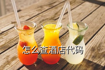 怎么查酒店代碼