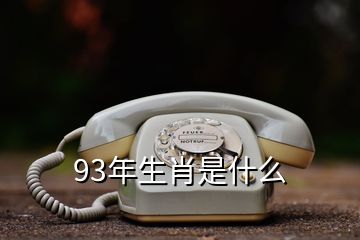 93年生肖是什么