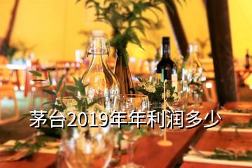 茅臺2019年年利潤多少