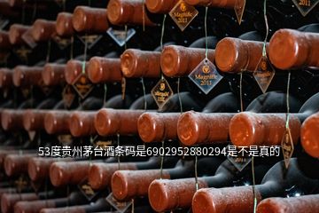 53度貴州茅臺(tái)酒條碼是6902952880294是不是真的