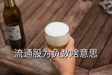 流通股為負數(shù)啥意思