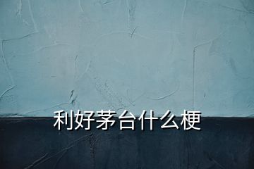 利好茅臺(tái)什么梗