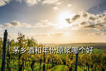 茅鄉(xiāng)酒和年份原漿哪個好