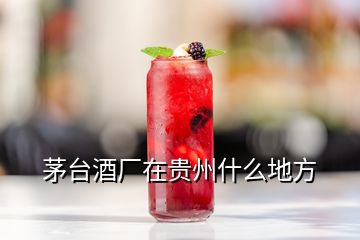 茅臺酒廠在貴州什么地方