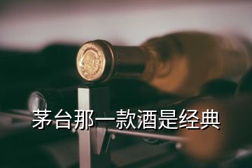 茅臺那一款酒是經(jīng)典