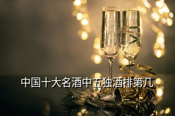 中國(guó)十大名酒中五獨(dú)酒排第幾