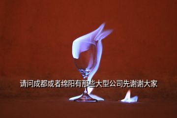 請(qǐng)問(wèn)成都或者綿陽(yáng)有那些大型公司先謝謝大家