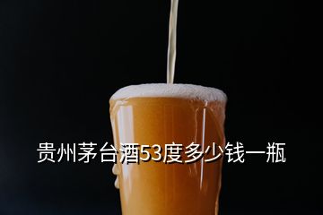 貴州茅臺(tái)酒53度多少錢(qián)一瓶