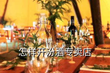 怎樣開汾酒專賣店