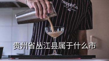 貴州省叢江縣屬于什么市