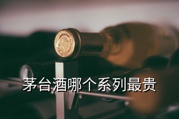 茅臺(tái)酒哪個(gè)系列最貴