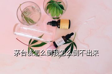 茅臺該怎么倒我怎么倒不出來