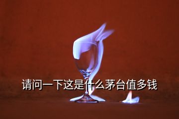 請問一下這是什么茅臺值多錢