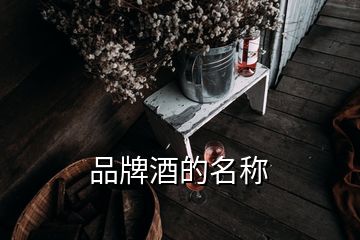 品牌酒的名稱(chēng)