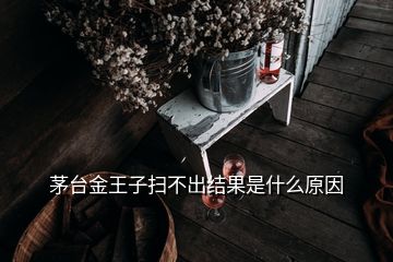 茅臺(tái)金王子掃不出結(jié)果是什么原因