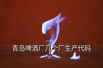 青島啤酒廠幾個廠生產(chǎn)代碼