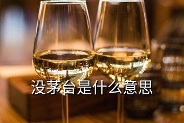 沒(méi)茅臺(tái)是什么意思