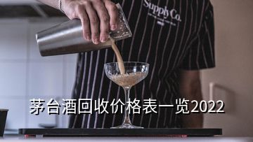 茅臺酒回收價格表一覽2022