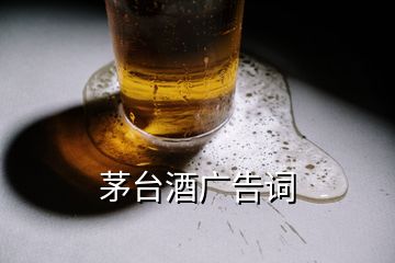 茅臺酒廣告詞