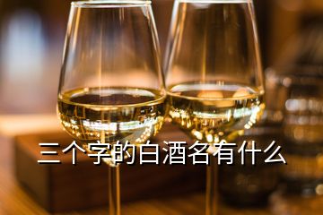 三個字的白酒名有什么