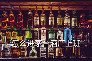 怎么進(jìn)茅臺(tái)酒廠上班