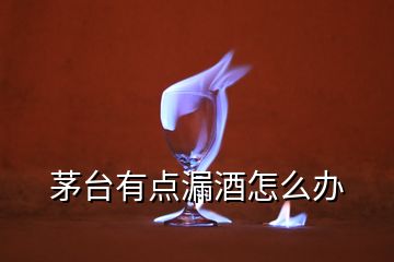 茅臺(tái)有點(diǎn)漏酒怎么辦