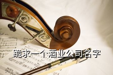 跪求一個(gè)酒業(yè)公司名字