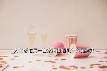 大家?guī)兔I一臺家用釀酒機什么品牌好