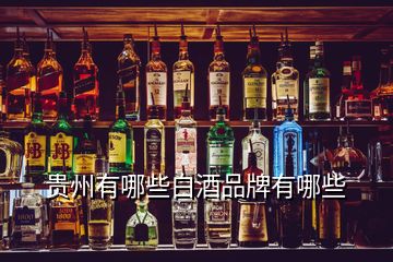 貴州有哪些白酒品牌有哪些