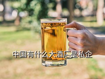 中國(guó)有什么大酒廠是私企