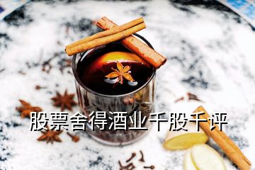 股票舍得酒業(yè)千股千評(píng)