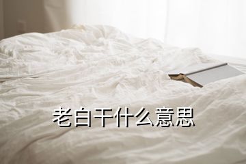 老白干什么意思