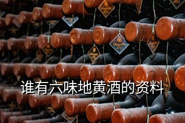 誰(shuí)有六味地黃酒的資料