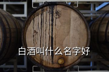 白酒叫什么名字好