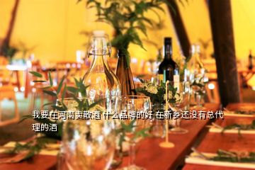 我要在河南賣散酒 什么品牌的好 在新鄉(xiāng)還沒有總代理的酒