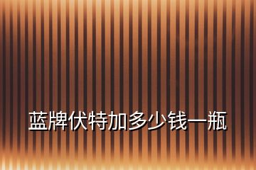 藍(lán)牌伏特加多少錢一瓶