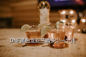 DNF黑色龍蛇蘭酒多少一個(gè)錢