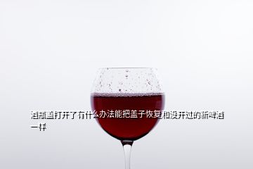 酒瓶蓋打開了有什么辦法能把蓋子恢復(fù)和沒開過的新啤酒一樣